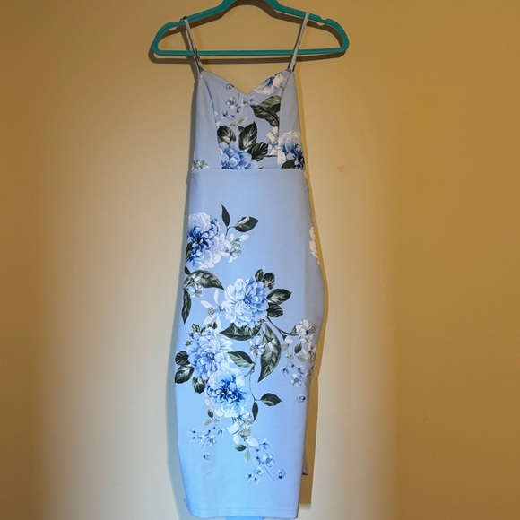 NWT 𩵠ASOS Floral Back Tie Midi Dress - Picture 6 of 8